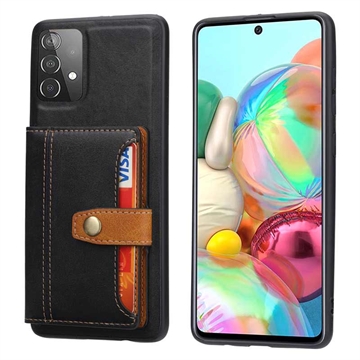 Bolsa com Carteira Retro Style para Samsung Galaxy A53 5G - Preto
