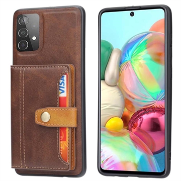 Bolsa com Carteira Retro Style para Samsung Galaxy A53 5G - Castanho