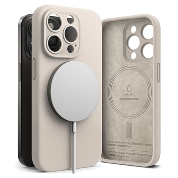 Capa Ringke Liquid Silicone MagSafe para iPhone 15 Pro Max - Pedra