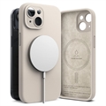Capa Ringke Liquid Silicone MagSafe para iPhone 15 - Pedra
