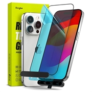 Protector de Ecrã de Vidro Temperado Ringke TG para iPhone 15 Pro Max - Case Friendly - Borda Preta