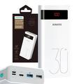 Romoss Sense 8P+ Power Bank 30000mAh com ecrã LED - 2xUSB-A, USB-C - Branco