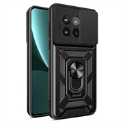 Capa Híbrida de Anel Rotativo com Proteção de Câmera para OnePlus Ace 5/5 Pro/13R - Preto