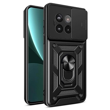 Capa Híbrida de Anel Rotativo com Proteção de Câmera para OnePlus Ace 5/5 Pro/13R - Preto