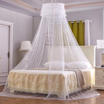 Mosquiteiro de cúpula redonda para cama de 1.8m - Branco