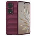Capa de TPU Rugged Series para Honor 70 Pro - Vinho Vermelho