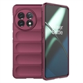 Capa de TPU Rugged Series para OnePlus 11 - Vinho Vermelho