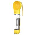 SH-01 Garrafa de água portátil multifuncional para cães com dispensador de sacos de cocó - Amarelo
