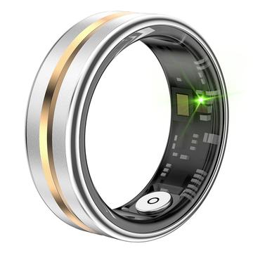 SR03 Ultra-Thin Multifunctional Smart Ring - Tamanho: 10/19.9mm - Ouro Médio / Prata