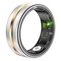 SR03 Ultra-Thin Multifunctional Smart Ring - Tamanho: 12/21.5mm - Ouro Médio / Prata