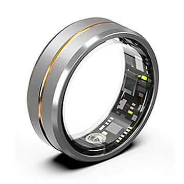 SR2 Elegant Smart Ring com estojo de carregamento - 21.5mm - Ouro / Prata