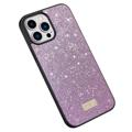 Capa Revestida Série Sulada Glitter para iPhone 14 Pro Max - Púrpura