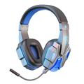 SY-T830 Auscultadores sobre o ouvido com fios / sem fios Luz LED Bluetooth Modo duplo Baixa Latência Auscultadores para jogos de e-sports - Azul