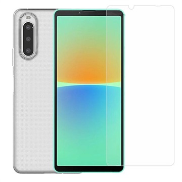 Capa de TPU com Protetor Ecrã Saii 2-em-1 para Sony Xperia 10 IV