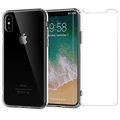 Capa de TPU com Protetor Ecrã Saii 2-em-1 para iPhone X/XS
