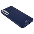 Capa de TPU Saii Fibra de Carbono para Samsung Galaxy S22+ 5G - Azul
