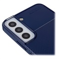 Capa de TPU Fibra de Carbono Saii para Samsung Galaxy S22 5G - Azul