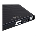 Capa de TPU Fibra de Carbono Saii para Samsung Galaxy S22 Ultra 5G - Preto