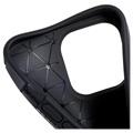 Capa de TPU e Fibra de Carbono Saii para iPhone 13 Pro Max - Preto