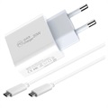 Conjunto de Carregamento Saii PD - 20W, USB-C - Ficha UE - Branco