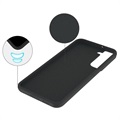 Capa de Silicone Líquido Saii Premium para Samsung Galaxy S22+ 5G - Preto