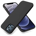 Capa de Silicone Líquido Saii Premium para iPhone 13 Pro - Preta