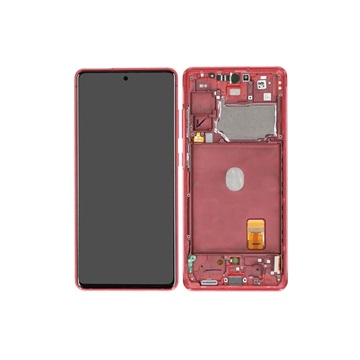 Estrutura para a Parte Frontal e Ecrã LCD GH82-24220E para Samsung Galaxy S20 FE - Cloud Red