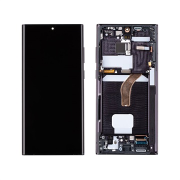 Estrutura para a Parte Frontal e Ecrã LCD GH82-27488A para Samsung Galaxy S22 Ultra 5G - Preto