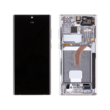 Estrutura para a Parte Frontal e Ecrã LCD GH82-27488C para Samsung Galaxy S22 Ultra 5G - Branco