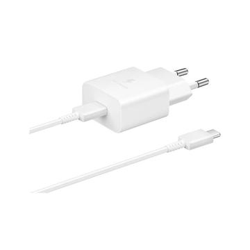 Carregador rápido de viagem Samsung e cabo USB-C EP-T1510EWE - 15W - A granel - Branco