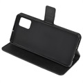 Bolsa tipo Carteira com Função de Suporte para Samsung Galaxy A02s - Preto