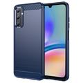Capa de TPU Escovado para Samsung Galaxy A05s - Fibra de Carbono - Azul