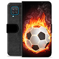Bolsa tipo Carteira - Samsung Galaxy A12 - Chama do Futebol