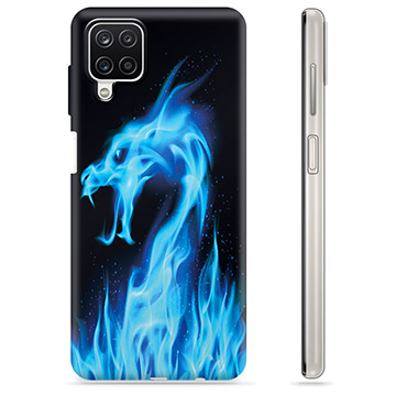 Capa de TPU - Samsung Galaxy A12 - Dragão de Fogo Azul