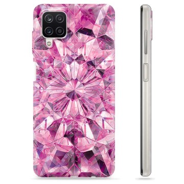 Capa de TPU - Samsung Galaxy A12 - Cristal Rosa