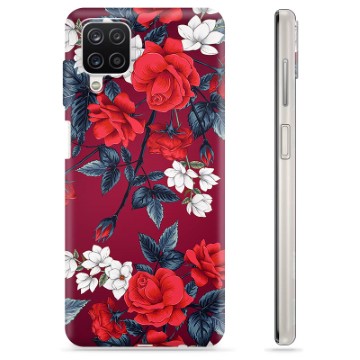 Capa de TPU - Samsung Galaxy A12 - Flores Vintage