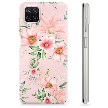 Capa de TPU - Samsung Galaxy A12 - Flores em Aquarela