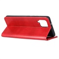 Bolsa tipo Carteira com Fecho Magnético para Samsung Galaxy A12 - Vermelho