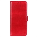 Bolsa tipo Carteira com Fecho Magnético para Samsung Galaxy A12 - Vermelho