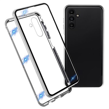 Capa Magnética de Vidro Temperado para  Samsung Galaxy A13 5G - Prateado