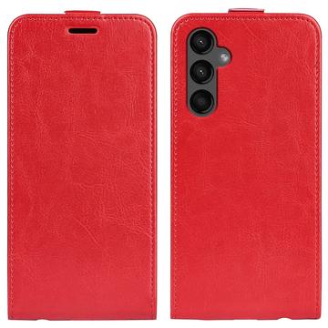 Bolsa Vertical com Ranhura de Cartão para Samsung Galaxy A15 - Vermelho