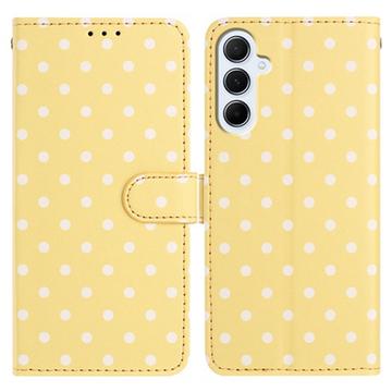 Capa tipo carteira com padrão de bolinhas para Samsung Galaxy A17/A26