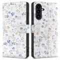 Capa para carteira Tech-Protect com íman e suporte para Samsung Galaxy A17 - Flores da primavera