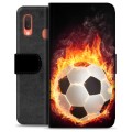 Bolsa tipo Carteira - Samsung Galaxy A20e - Chama do Futebol