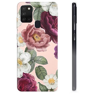 Capa de TPU para Samsung Galaxy A21s  - Flores Românticas