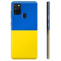 Capa de TPU Bandeira da Ucrânia  para Samsung Galaxy A21s  - Amarelo e azul claro
