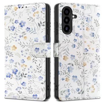 Capa para carteira Tech-Protect com íman e suporte para Samsung Galaxy A26 - Flores da primavera