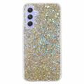 Capa de TPU Glitter Flakes para Samsung Galaxy A35 - Dourado