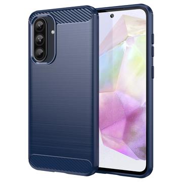 Capa de TPU Escovado para Samsung Galaxy A36/A56 - Fibra de Carbono