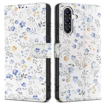 Capa para carteira Tech-Protect com íman e suporte para Samsung Galaxy A36 - Flores da primavera